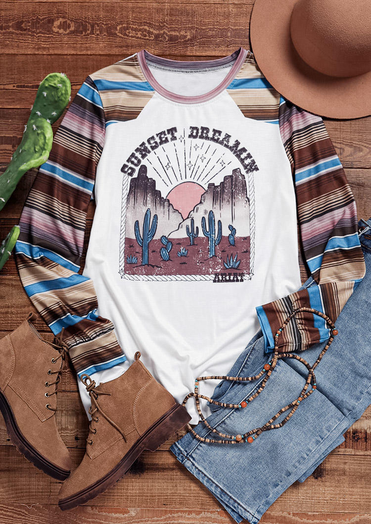 Blouses Sunset Dreamin Ariat Colorful Striped Long Sleeve O-Neck Blouse in White. Size
Blouses Sunset Dreamin Ariat Colorful Striped Long Sleeve O-Neck Blouse in White. Size