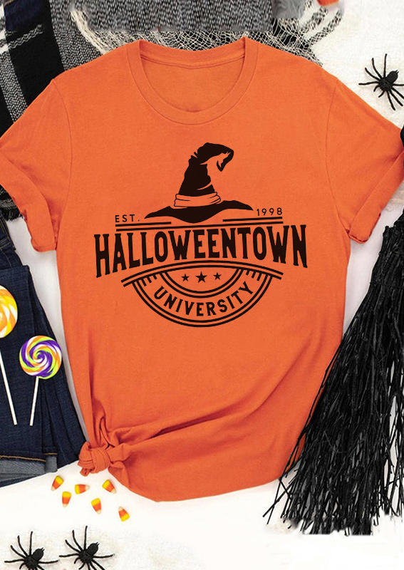 T-shirts Tees Halloween Halloweentown University Est 1998 O-Neck T-Shirt Tee in Orange. Size: L,M,,XL
T-shirts Tees Halloween Halloweentown University Est 1998 O-Neck T-Shirt Tee in Orange. Size: L,M,,XL