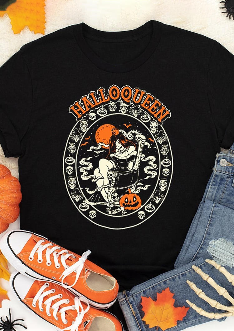 T-shirts Tees Halloween HalloQueen Pumpkin Face Skull T-Shirt Tee in Black. Size
T-shirts Tees Halloween HalloQueen Pumpkin Face Skull T-Shirt Tee in Black. Size