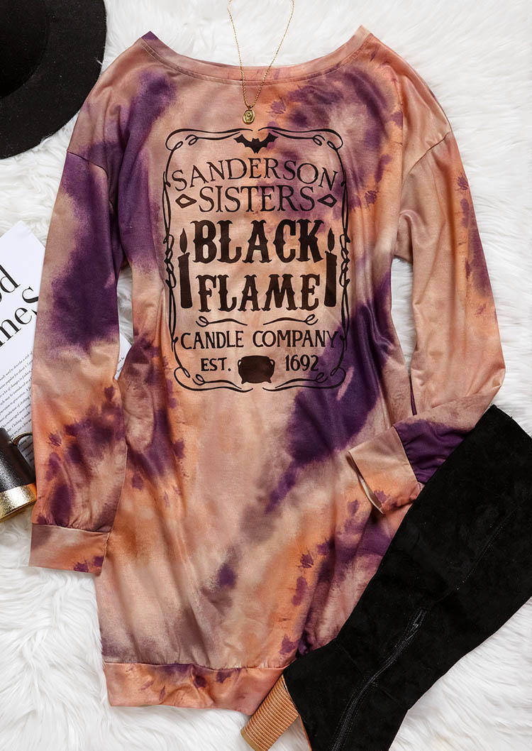 Sweatshirt Dresses Halloween Black Flame Tie Dye Sweatshirt Dress in Multicolor. Size
Sweatshirt Dresses Halloween Black Flame Tie Dye Sweatshirt Dress in Multicolor. Size