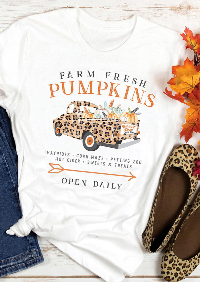 T-shirts Tees Farm Fresh Pumpkins Leopard Truck T-Shirt Tee in White. Size: L,,XL
T-shirts Tees Farm Fresh Pumpkins Leopard Truck T-Shirt Tee in White. Size: L,,XL