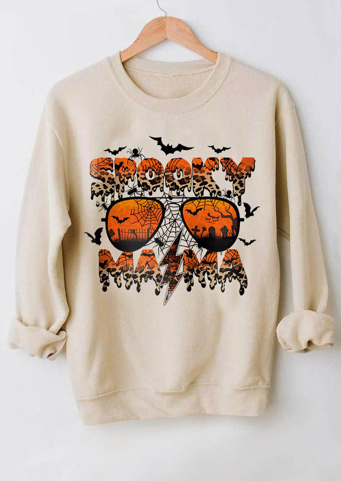 Sweatshirts Halloween Spooky Mama Bat Glasses Leopard Sweatshirt in Apricot. Size
Sweatshirts Halloween Spooky Mama Bat Glasses Leopard Sweatshirt in Apricot. Size