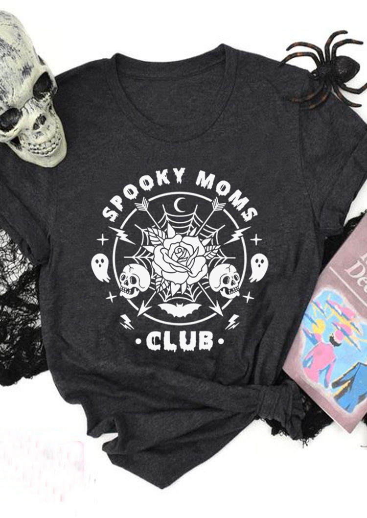 T-shirts Tees Halloween Spooky Moms Club Skull Rose T-Shirt Tee - Dark Grey in Gray. Size: L,M,,XL
T-shirts Tees Halloween Spooky Moms Club Skull Rose T-Shirt Tee - Dark Grey in Gray. Size: L,M,,XL