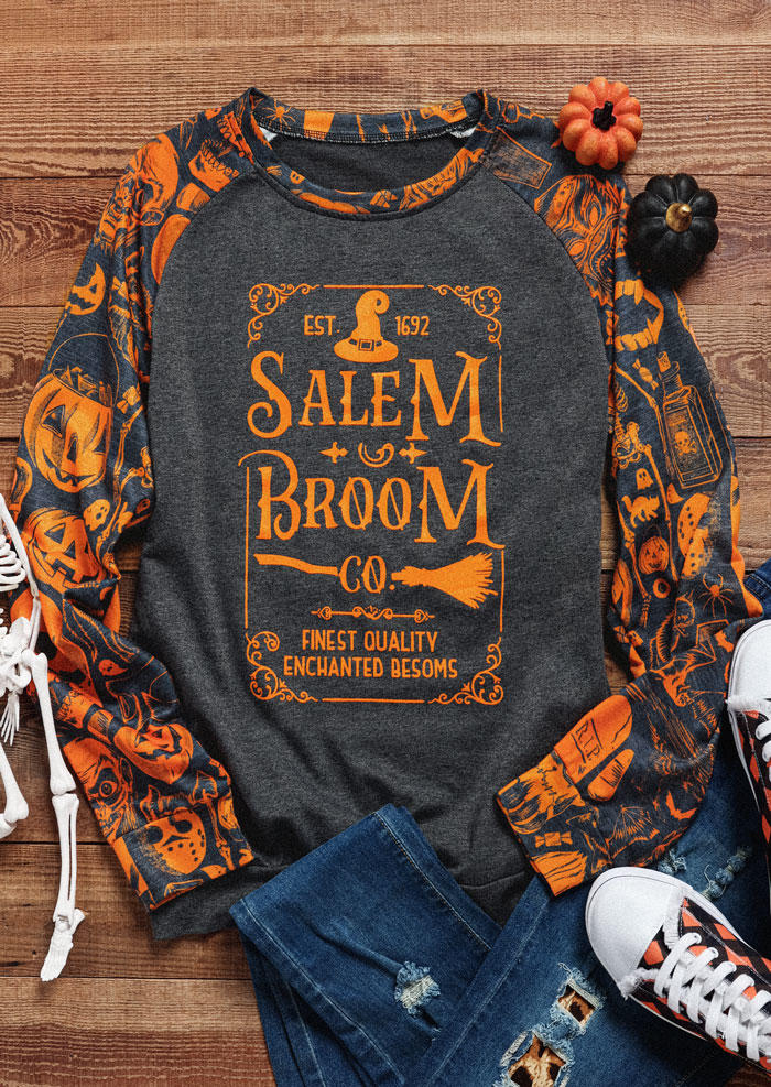 Sweatshirts Halloween Salem Broom Pumpkin Face Skull Pullover Sweatshirt - Dark Grey in Gray. Size: L
Sweatshirts Halloween Salem Broom Pumpkin Face Skull Pullover Sweatshirt - Dark Grey in Gray. Size: L