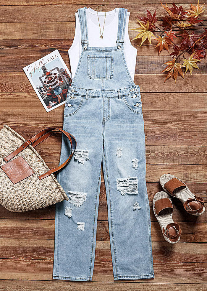 Jumpsuits & Rompers Ripped Hole Pocket Overall Jumpsuit - Light Blue in Blue. Size
Jumpsuits & Rompers Ripped Hole Pocket Overall Jumpsuit - Light Blue in Blue. Size