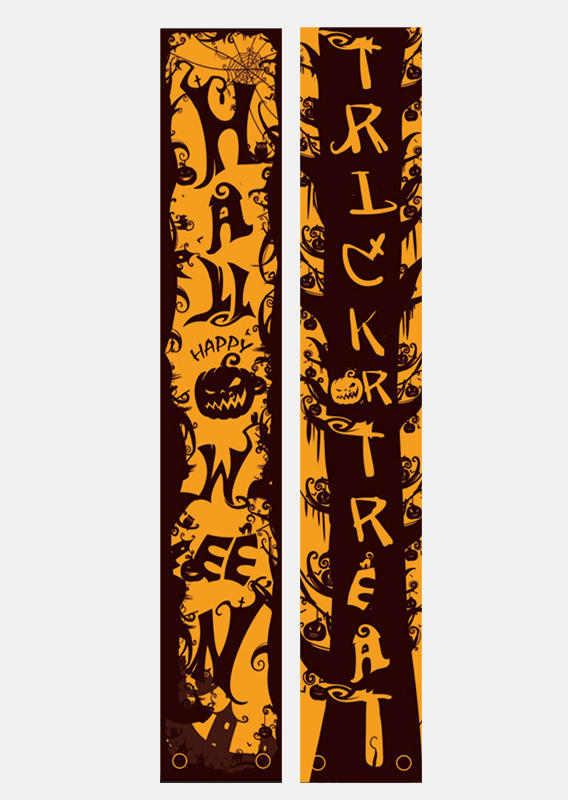 Halloween Trick Or Treat Pumpkin Face Banner Couplet Door Ornament in Multicolor. Size
Halloween Trick Or Treat Pumpkin Face Banner Couplet Door Ornament in Multicolor. Size