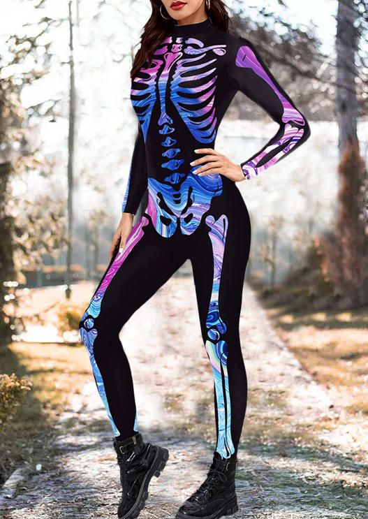 Jumpsuits & Rompers Halloween Colorful Skeleton Zipper Jumpsuit in Multicolor. Size: L,M
Jumpsuits & Rompers Halloween Colorful Skeleton Zipper Jumpsuit in Multicolor. Size: L,M