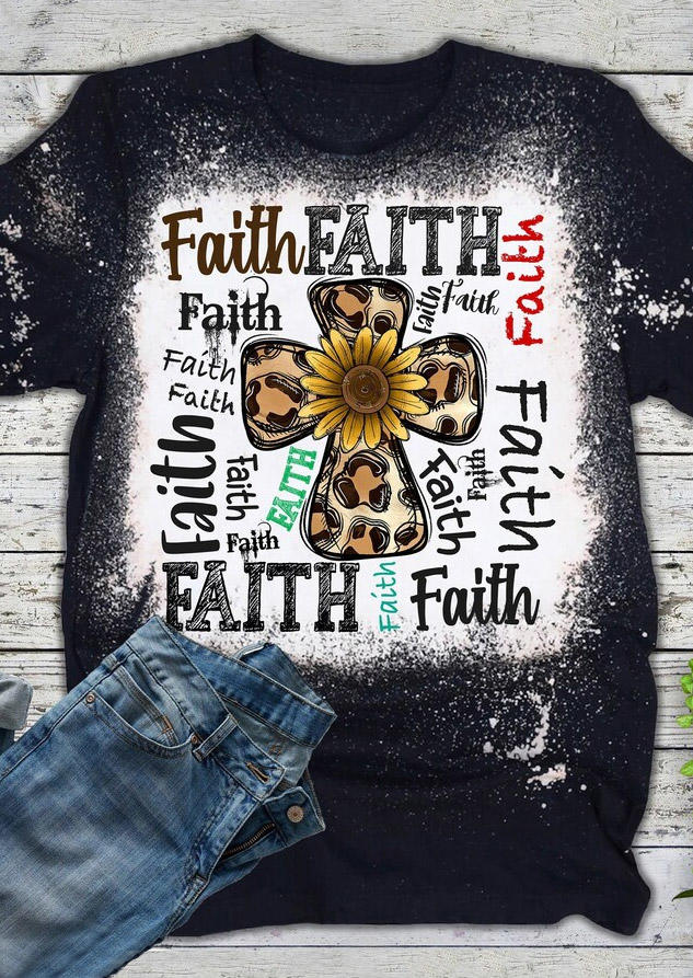 T-shirts Tees Faith Leopard Cross Sunflower Bleached T-Shirt Tee in Black. Size: M
T-shirts Tees Faith Leopard Cross Sunflower Bleached T-Shirt Tee in Black. Size: M
