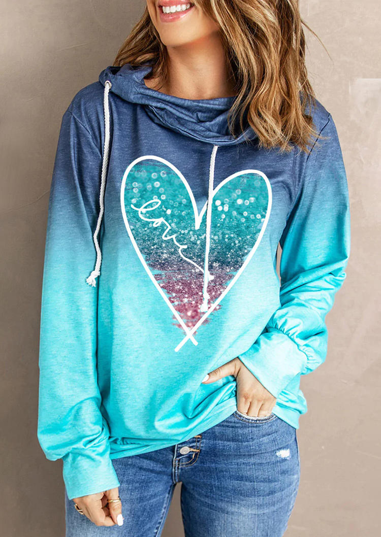 Sweatshirts Gradient Glitter Love Heart Pullover Sweatshirt in Blue. Size: L,M,,XL
Sweatshirts Gradient Glitter Love Heart Pullover Sweatshirt in Blue. Size: L,M,,XL