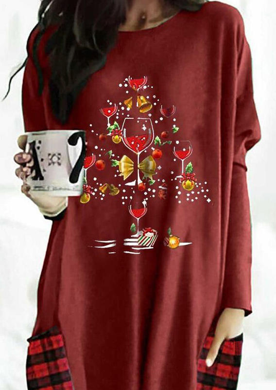 Mini Dresses Christmas Wine Glass Plaid Pocket Sweatshirt Mini Dress in Red. Size: L,M,,XL
Mini Dresses Christmas Wine Glass Plaid Pocket Sweatshirt Mini Dress in Red. Size: L,M,,XL