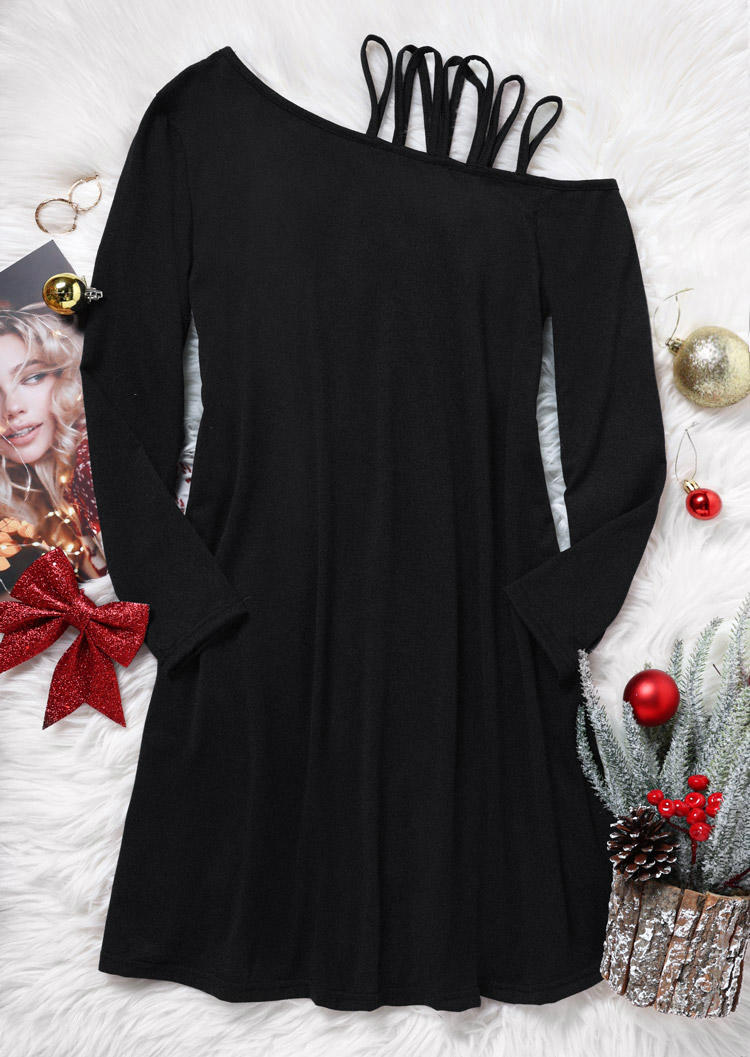 Mini Dresses Criss-Cross One Sided Cold Shoulder Mini Dress in Black. Size: L,M,,XL
Mini Dresses Criss-Cross One Sided Cold Shoulder Mini Dress in Black. Size: L,M,,XL