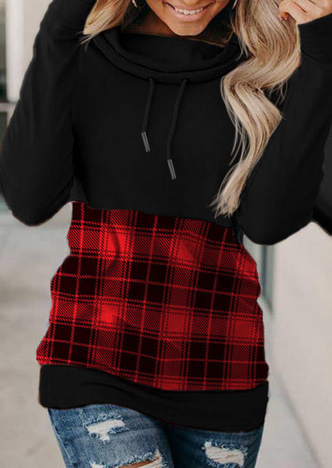 Sweatshirts Buffalo Plaid Cowl Neck Long Sleeve Sweatshirt in Black. Size
Sweatshirts Buffalo Plaid Cowl Neck Long Sleeve Sweatshirt in Black. Size