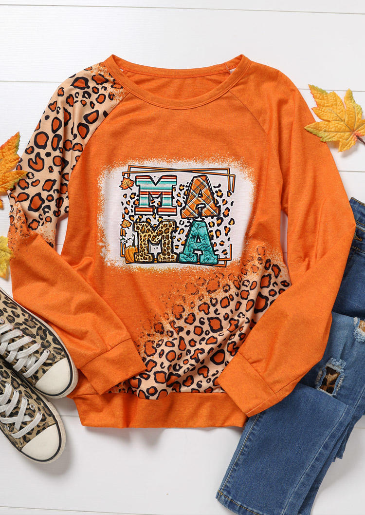 Sweatshirts Mama Leopard Plaid Serape Striped Bleached Pullover Sweatshirt in Orange. Size
Sweatshirts Mama Leopard Plaid Serape Striped Bleached Pullover Sweatshirt in Orange. Size