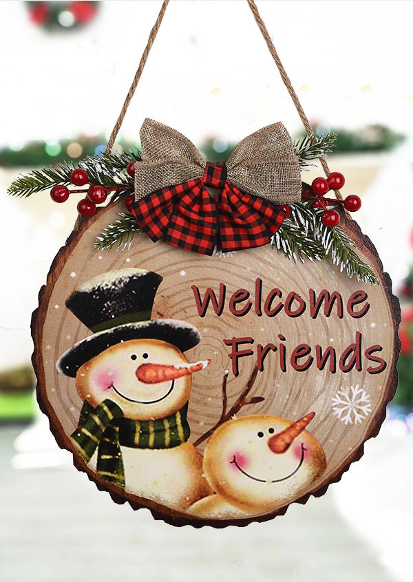 Christmas Decoration Christmas Welcome Friends Plaid Hanging Ornament in Multicolor. Size
Christmas Decoration Christmas Welcome Friends Plaid Hanging Ornament in Multicolor. Size