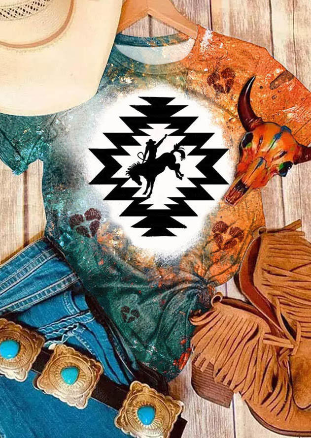 T-shirts Tees Aztec Cowboy Heart O-Neck T-Shirt Tee in Multicolor. Size: L,M,,XL
T-shirts Tees Aztec Cowboy Heart O-Neck T-Shirt Tee in Multicolor. Size: L,M,,XL