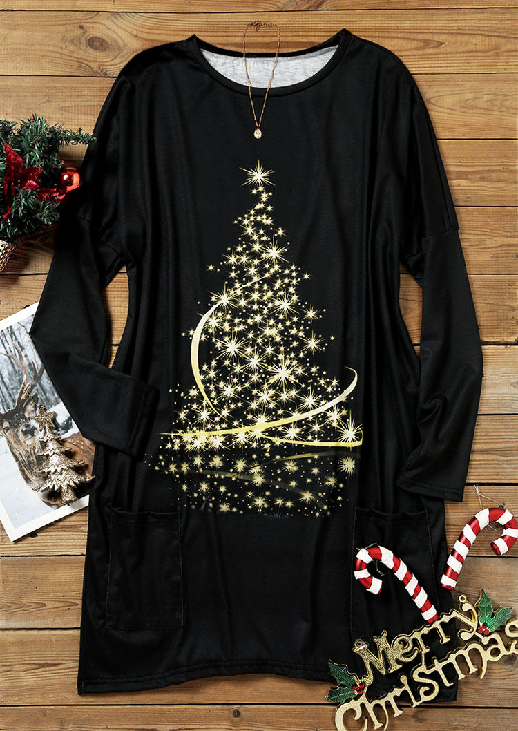 Mini Dresses Christmas Tree Glitter Long Sleeve Sweatshirt Mini Dress in Black. Size
Mini Dresses Christmas Tree Glitter Long Sleeve Sweatshirt Mini Dress in Black. Size
