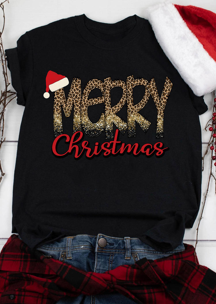 T-shirts Tees Merry Christmas Hat Leopard O-Neck T-Shirt Tee in Black. Size
T-shirts Tees Merry Christmas Hat Leopard O-Neck T-Shirt Tee in Black. Size