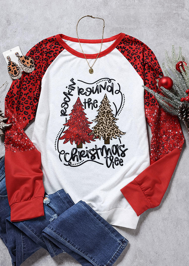 Sweatshirts Rock'in Round The Christmas Tree Leopard Glitter Sweatshirt in White. Size: M
Sweatshirts Rock'in Round The Christmas Tree Leopard Glitter Sweatshirt in White. Size: M