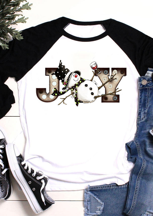 T-shirts Tees Christmas Joy Drunk Snowman Raglan Sleeve T-Shirt Tee in Black. Size: M
T-shirts Tees Christmas Joy Drunk Snowman Raglan Sleeve T-Shirt Tee in Black. Size: M