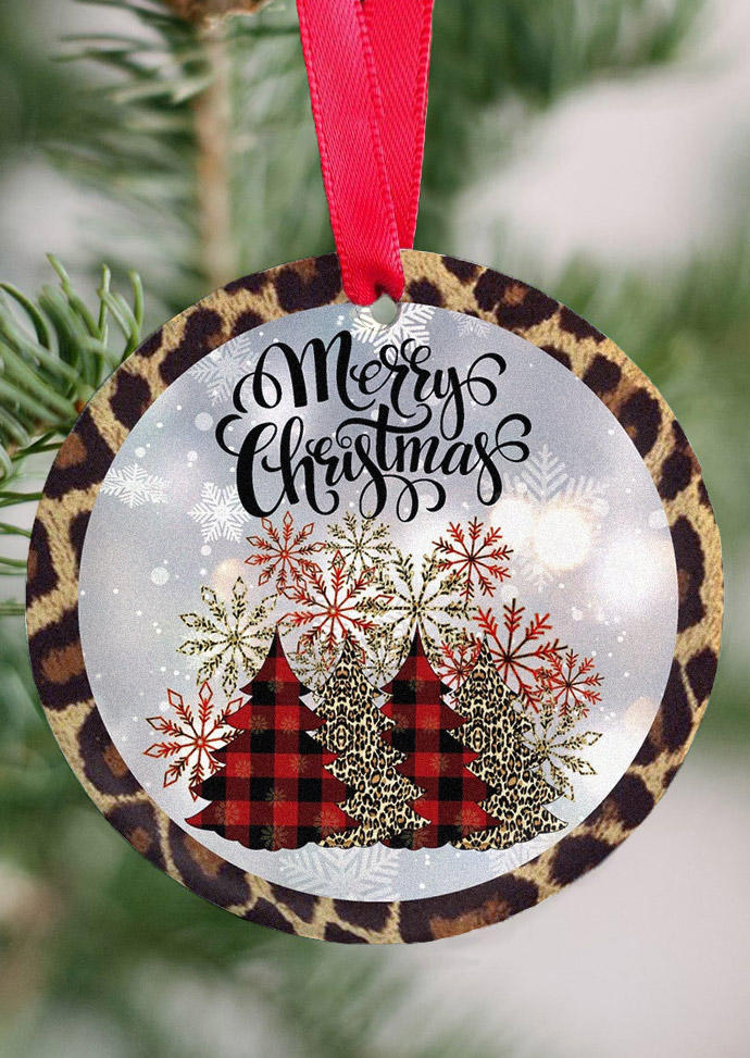 Christmas Decoration Merry Christmas Leopard Plaid Tree Snowflake Hanging Ornament in Multicolor. Size
Christmas Decoration Merry Christmas Leopard Plaid Tree Snowflake Hanging Ornament in Multicolor. Size
