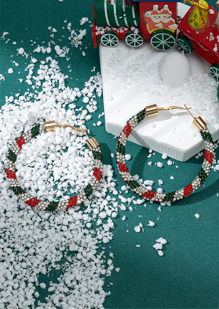 Earrings Christmas Rhinestone Alloy Earrings in Multicolor. Size
Earrings Christmas Rhinestone Alloy Earrings in Multicolor. Size