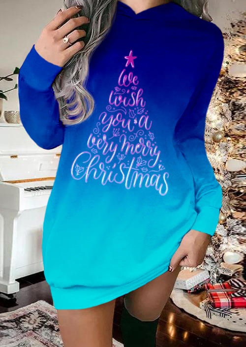 Mini Dresses We Wish You A Very Merry Christmas Gradient Hooded Mini Dress in Blue. Size: L,M,,XL
Mini Dresses We Wish You A Very Merry Christmas Gradient Hooded Mini Dress in Blue. Size: L,M,,XL