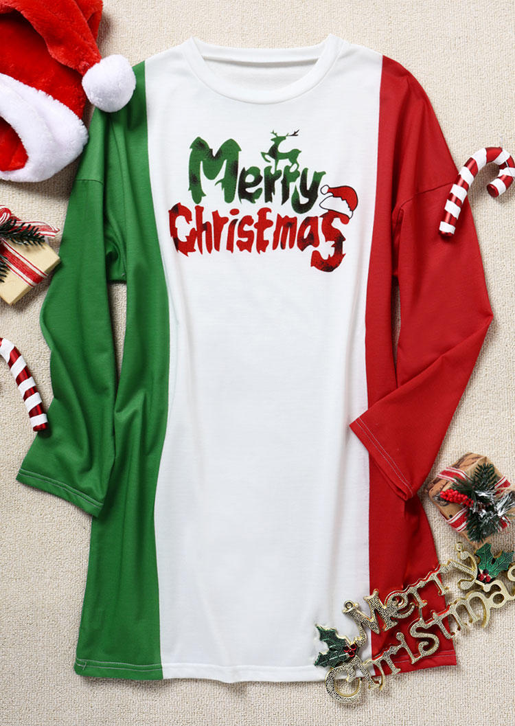 Mini Dresses Merry Christmas Color Block Sweatshirt Mini Dress in Multicolor. Size: L,M,,XL
Mini Dresses Merry Christmas Color Block Sweatshirt Mini Dress in Multicolor. Size: L,M,,XL