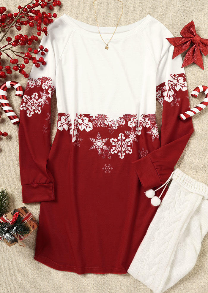 Mini Dresses Christmas Snowflake Raglan Sleeve Mini Dress in Red. Size: L,M,,XL
Mini Dresses Christmas Snowflake Raglan Sleeve Mini Dress in Red. Size: L,M,,XL