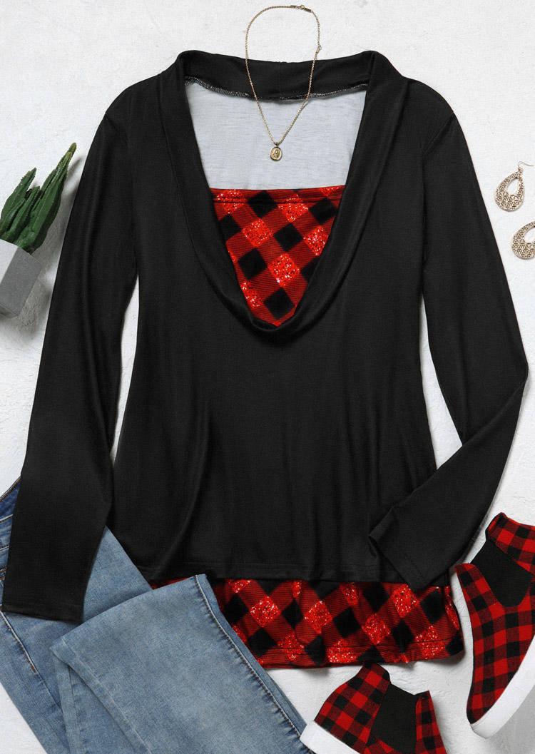 Blouses Glitter Buffalo Plaid Fake Two-Piece Long Sleeve Blouse in Multicolor. Size: ,XL
Blouses Glitter Buffalo Plaid Fake Two-Piece Long Sleeve Blouse in Multicolor. Size: ,XL