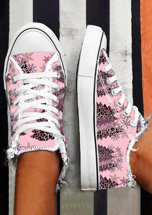 Sneakers Christmas Leopard Tree Snowflake Lace Up Flat Sneakers in Pink. Size: ,38,39,40,41
Sneakers Christmas Leopard Tree Snowflake Lace Up Flat Sneakers in Pink. Size: ,38,39,40,41