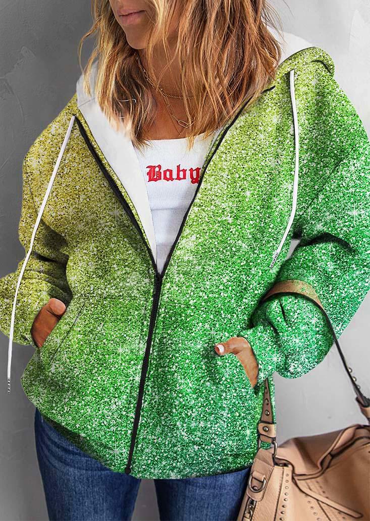 Coats Glitter Zipper Pocket Long Sleeve Hooded Coat in Multicolor. Size: L,M,,XL
Coats Glitter Zipper Pocket Long Sleeve Hooded Coat in Multicolor. Size: L,M,,XL