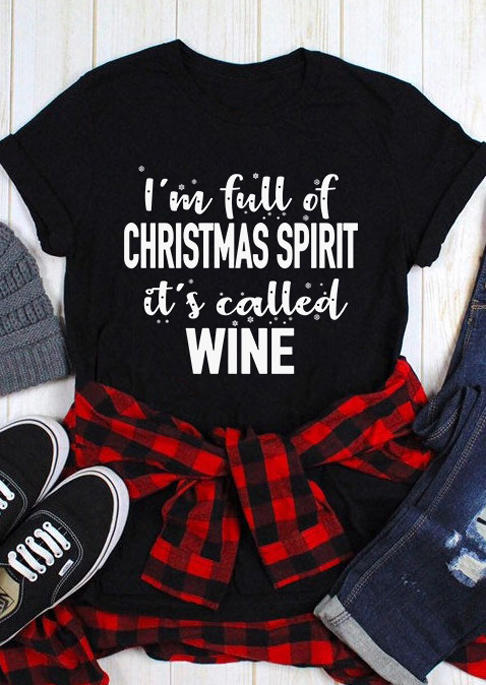 T-shirts Tees I'm Full Of Christmas Spirit It' Called Wine O-Neck T-Shirt Tee in Black. Size: L,M,,XL
T-shirts Tees I'm Full Of Christmas Spirit It' Called Wine O-Neck T-Shirt Tee in Black. Size: L,M,,XL