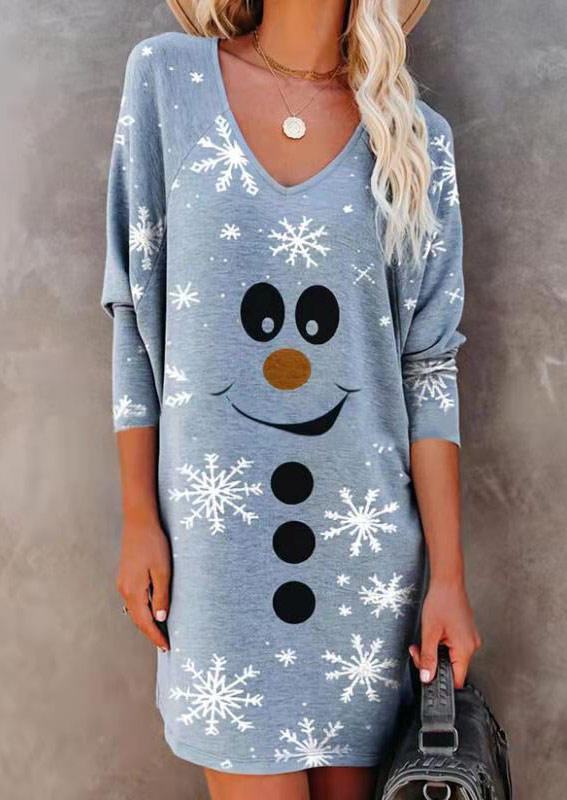Mini Dresses Christmas Snowman Snowflake Raglan Sleeve Mini Dress in Blue. Size: L,M,,XL
Mini Dresses Christmas Snowman Snowflake Raglan Sleeve Mini Dress in Blue. Size: L,M,,XL