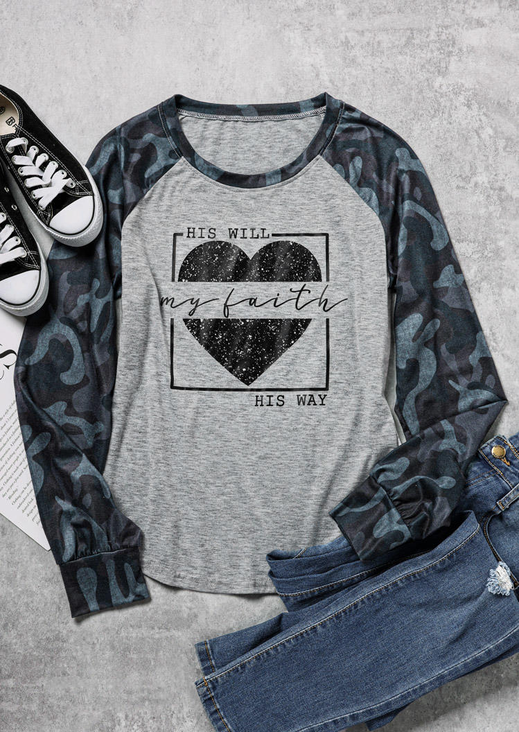 T-shirts Tees His Will My Faith His Way Camouflage T-Shirt Tee in Gray. Size: L,M,,XL
T-shirts Tees His Will My Faith His Way Camouflage T-Shirt Tee in Gray. Size: L,M,,XL