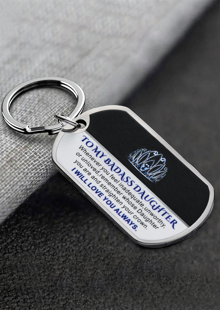 Keychains To My Badass Daughter I Will Love You Always Keychain in Silver. Size
Keychains To My Badass Daughter I Will Love You Always Keychain in Silver. Size