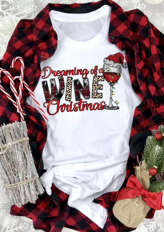 T-shirts Tees Dreaming Of A Wine Christmas Leopard Plaid T-Shirt Tee in White. Size
T-shirts Tees Dreaming Of A Wine Christmas Leopard Plaid T-Shirt Tee in White. Size