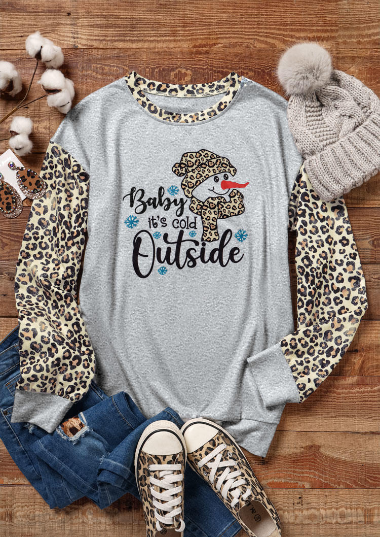 Sweatshirts Christmas Snowman Baby It' Cold Outside Leopard Sweatshirt in Gray. Size: L,M,,XL
Sweatshirts Christmas Snowman Baby It' Cold Outside Leopard Sweatshirt in Gray. Size: L,M,,XL