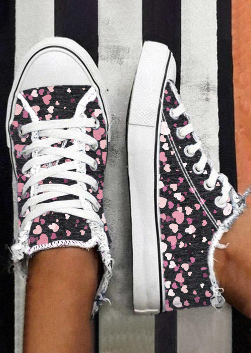 Sneakers Valentine Heart Lace Up Round Toe Flat Sneakers in Multicolor. Size: ,38,39,40,41
Sneakers Valentine Heart Lace Up Round Toe Flat Sneakers in Multicolor. Size: ,38,39,40,41