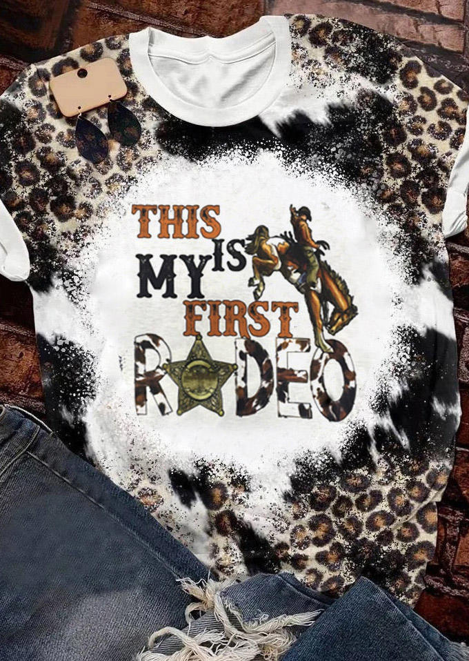 T-shirts Tees This Is My First Rodeo Leopard Bleached T-Shirt Tee in Multicolor. Size: L,M,,XL
T-shirts Tees This Is My First Rodeo Leopard Bleached T-Shirt Tee in Multicolor. Size: L,M,,XL