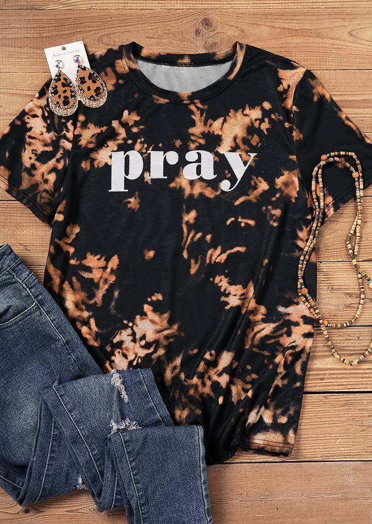 T-shirts Tees Pray Tie Dye O-Neck T-Shirt Tee in Multicolor. Size: L,M,,XL
T-shirts Tees Pray Tie Dye O-Neck T-Shirt Tee in Multicolor. Size: L,M,,XL