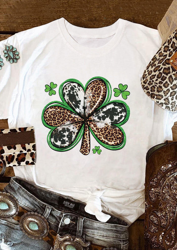 T-shirts Tees St. Patrick's Day Leopard Cow Lucky Shamrock T-Shirt Tee in White. Size
T-shirts Tees St. Patrick's Day Leopard Cow Lucky Shamrock T-Shirt Tee in White. Size