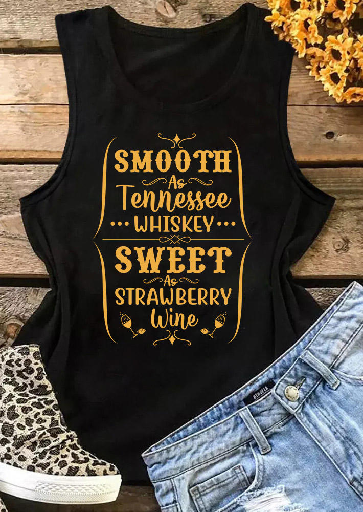 Tank Tops Smooth As Tennessee Whiskey Sweet As Strawberry Wine Tank Top in Black. Size
Tank Tops Smooth As Tennessee Whiskey Sweet As Strawberry Wine Tank Top in Black. Size
