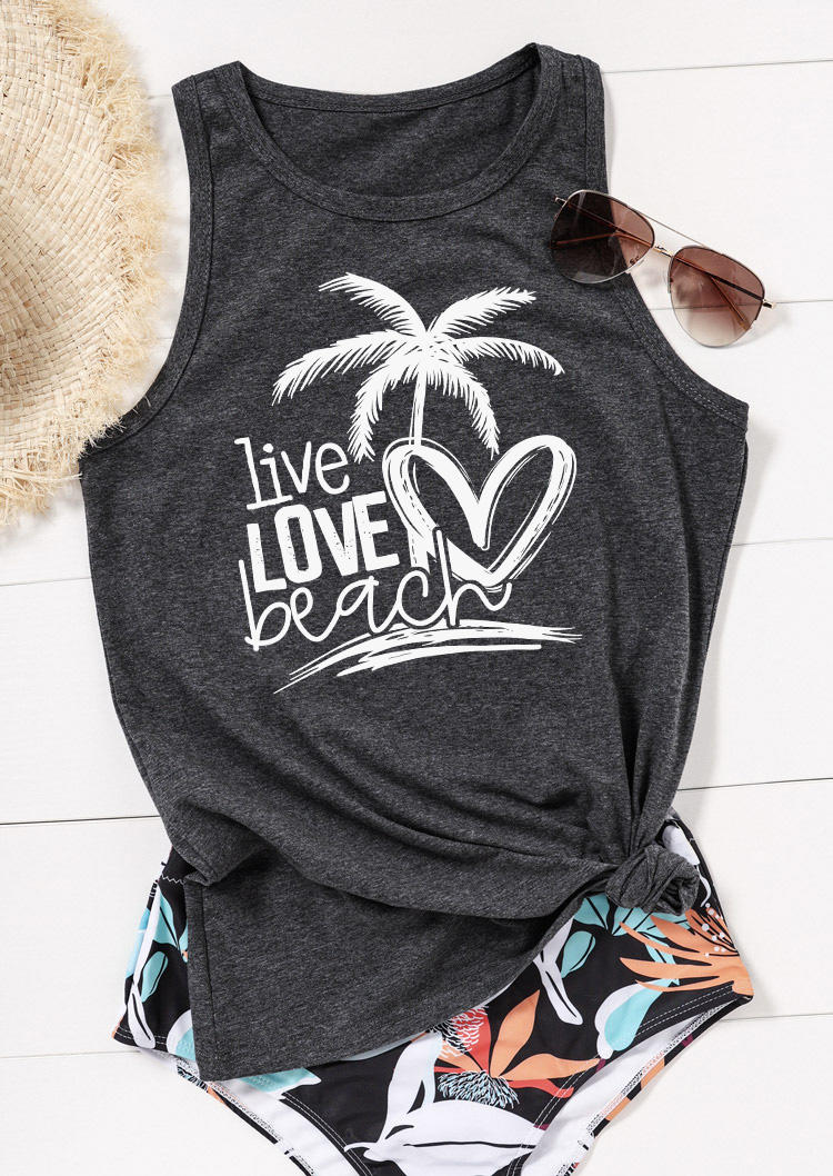 Tank Tops Live Love Beach Coconut Tree Casual Tank Top - Dark Grey in Gray. Size: L,M,,XL
Tank Tops Live Love Beach Coconut Tree Casual Tank Top - Dark Grey in Gray. Size: L,M,,XL