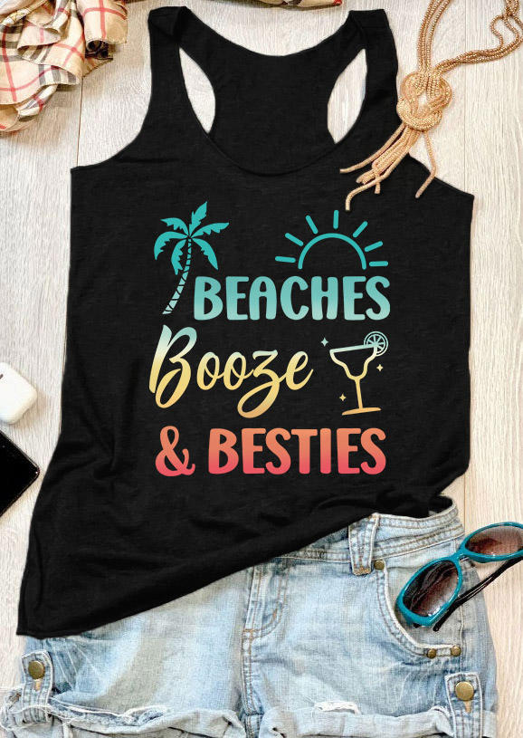 Tank Tops Beaches Booze & Besties Coconut Tree Racerback Tank Top in Black. Size
Tank Tops Beaches Booze & Besties Coconut Tree Racerback Tank Top in Black. Size