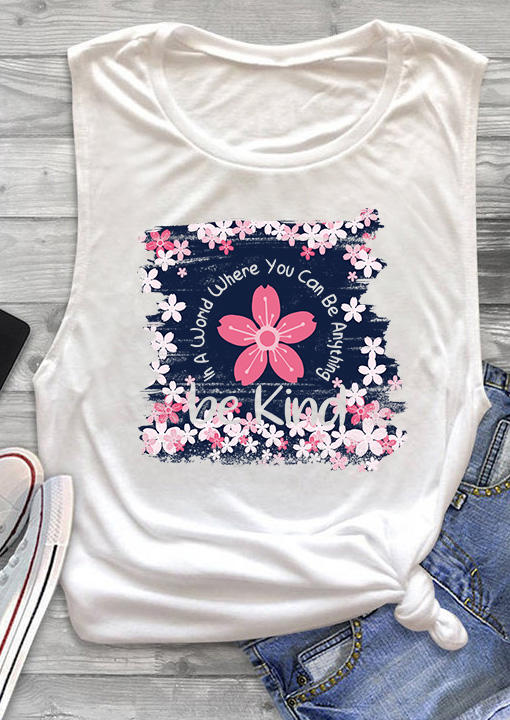Tank Tops Be Kind In A World Where You Can Be Anything Cherry Blossoms Tank Top in White. Size
Tank Tops Be Kind In A World Where You Can Be Anything Cherry Blossoms Tank Top in White. Size