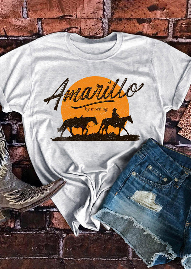 T-shirts Tees Amarillo By Morning Rodeo T-Shirt Tee - Light Grey in Gray. Size: L,M,,XL
T-shirts Tees Amarillo By Morning Rodeo T-Shirt Tee - Light Grey in Gray. Size: L,M,,XL