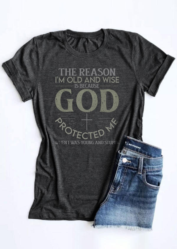 T-shirts Tees The Reason I’m Old And Wise Is Because God Protected Me When I Was Young And Stupid T-Shirt Tee - Dark Grey in Gray. Size
T-shirts Tees The Reason I’m Old And Wise Is Because God Protected Me When I Was Young And Stupid T-Shirt Tee - Dark Grey in Gray. Size
