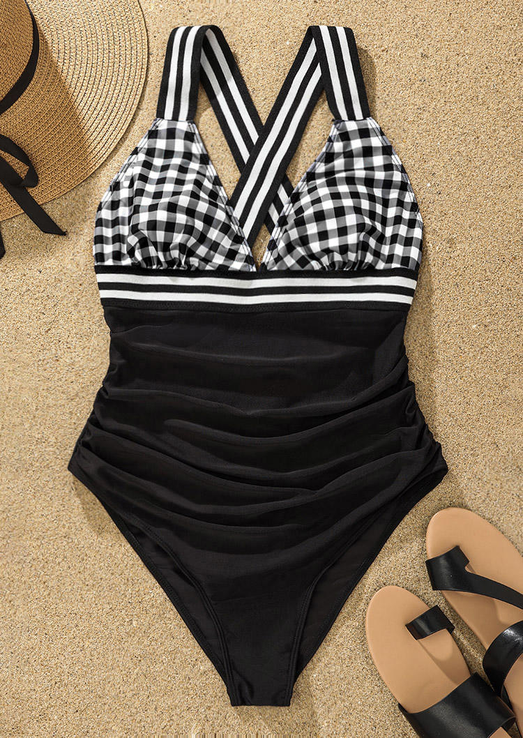 One-Pieces Swimsuit Plaid Striped Open Back One-Piece Bathing Suit Swimwear in Black. Size
One-Pieces Swimsuit Plaid Striped Open Back One-Piece Bathing Suit Swimwear in Black. Size