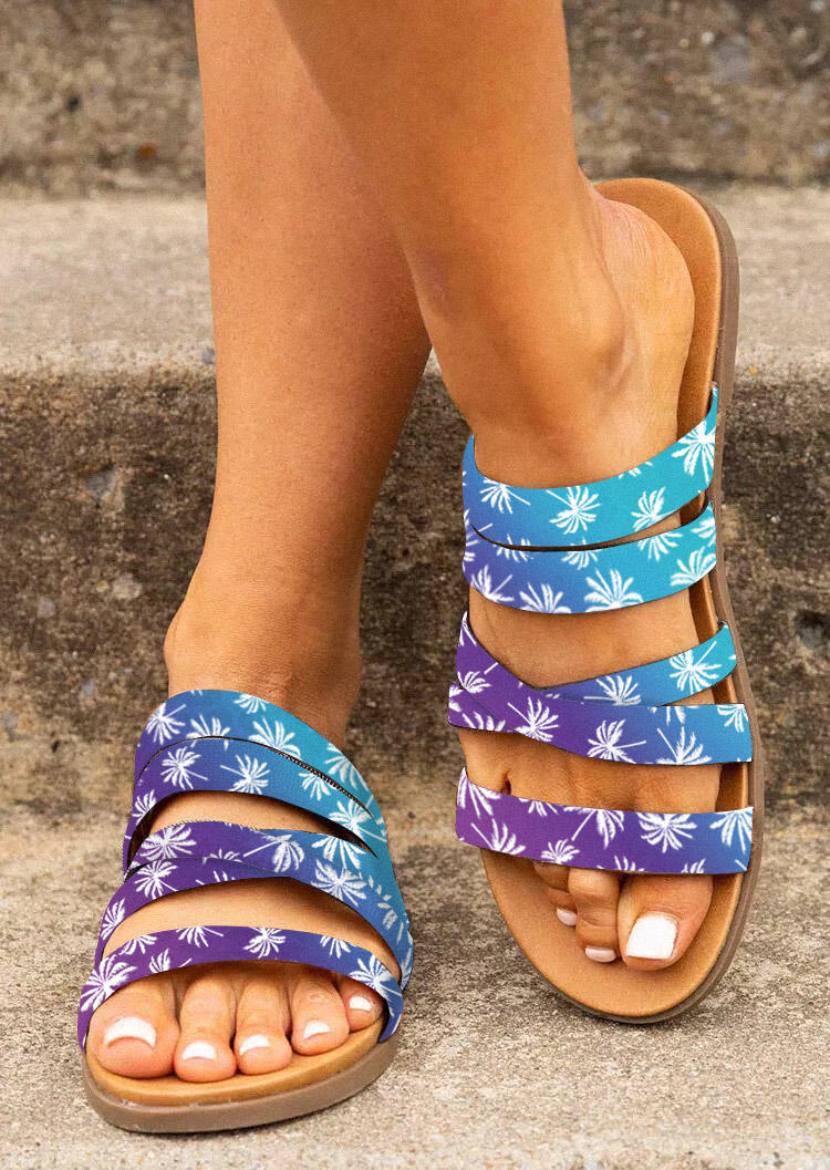 Slippers Gradient Coconut Tree Criss-Cross Slippers in Multicolor. Size: ,38,39,40,41
Slippers Gradient Coconut Tree Criss-Cross Slippers in Multicolor. Size: ,38,39,40,41