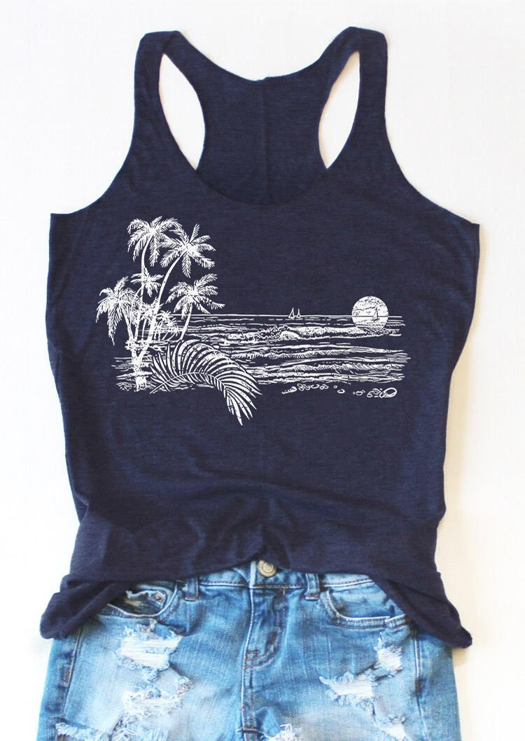 Tank Tops Coconut Tree Palm Leaf Ocean Racerback Tank Top - Navy Blue in Blue. Size
Tank Tops Coconut Tree Palm Leaf Ocean Racerback Tank Top - Navy Blue in Blue. Size